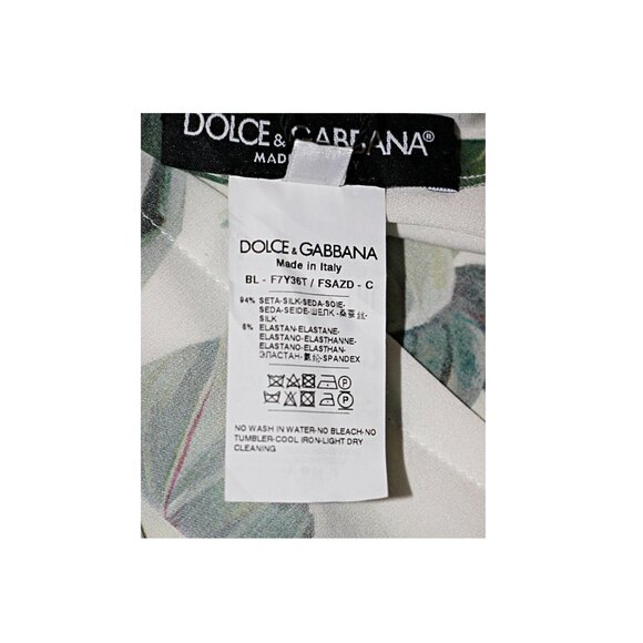 DOLCE & GABBANA Rose Print Stretch-Silk-Blend-Charmeuse Top US XXL = IT 54 $1545 - Picture 15 of 16